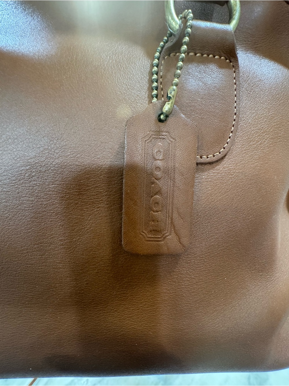 Coach Vintage Baxter British Tan Leather Satchel with Detachable Strap - Picture 15 of 15